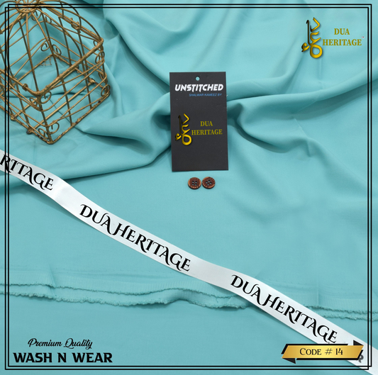 Dua Heritage Premium Wash & Wear – Farozi Unstitched Fabric (Code 14)