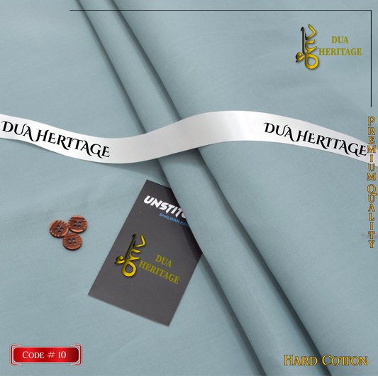 Premium AL Karam Hard Cotton Unstitched Fabric for Men – Crisp & Durable | Dua Heritage