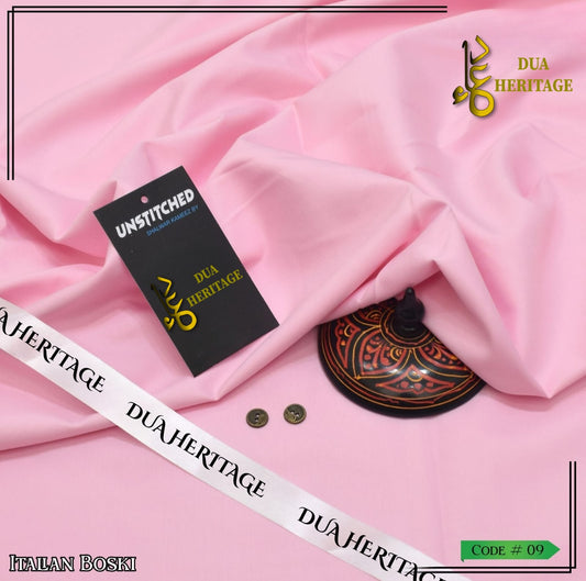Premium Boski Unstitched Fabric for Men (Baby Pink) – Dua Heritage Exclusive