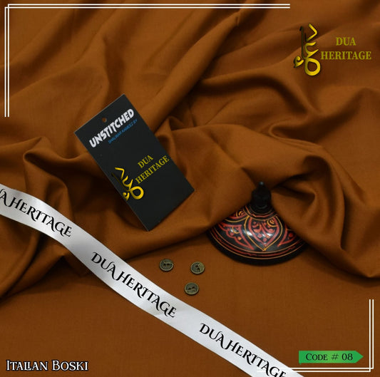 Premium Boski Unstitched Fabric for Men (Camel Brown) – Dua Heritage Exclusive