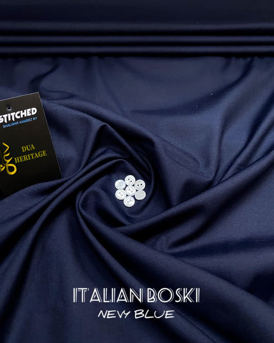 Premium Boski Unstitched Fabric for Men (Navy Blue)DH#5 – Dua Heritage Exclusive